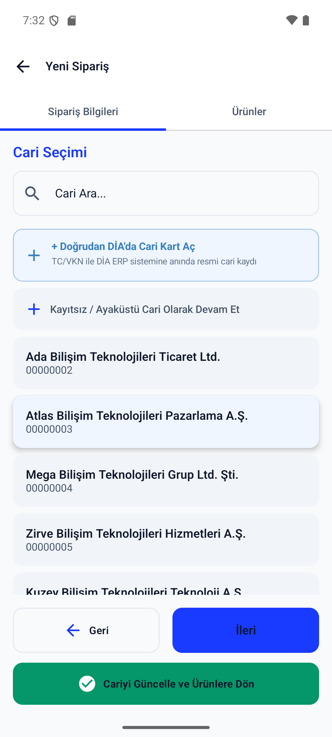 Sepet Yönetimi & Çoklu Seçim